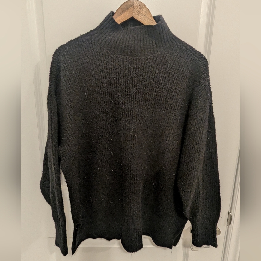 H&M Divided Black Knit Turtleneck Sweater